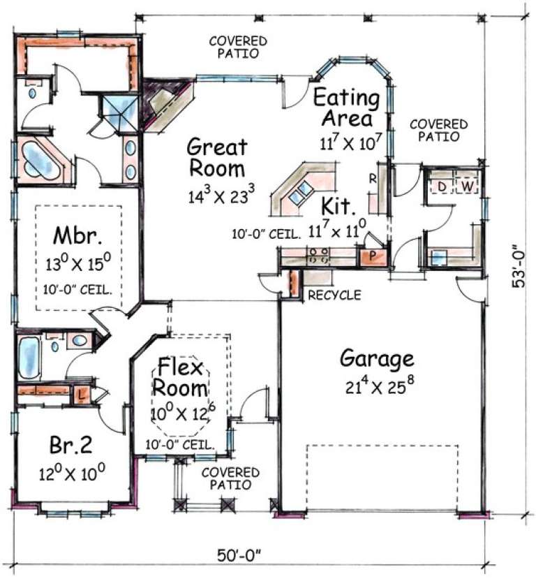 House Plan House Plan #4618 Drawing 1