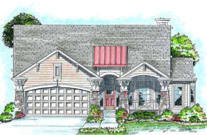 Craftsman House Plan #402-00710 Elevation Photo