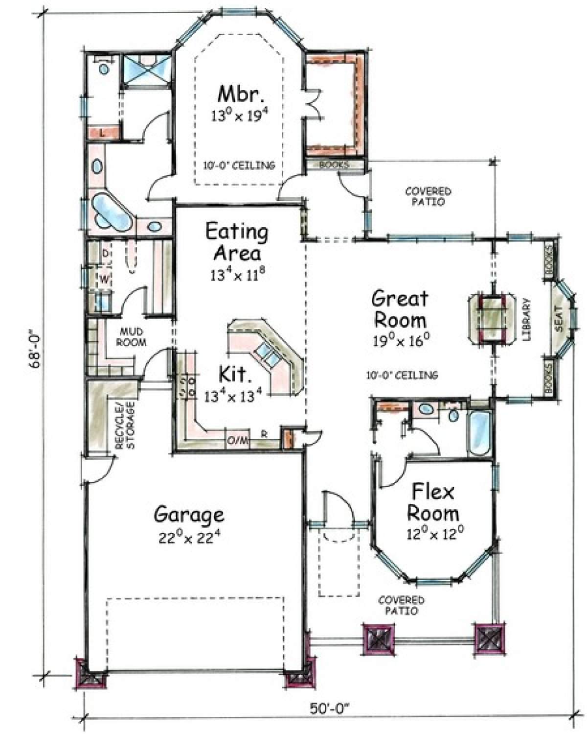 Floorplan 1 for House Plan #402-00710