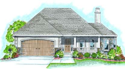 1 Bed, 2 Bath, 1792 Square Foot House Plan - #402-00711