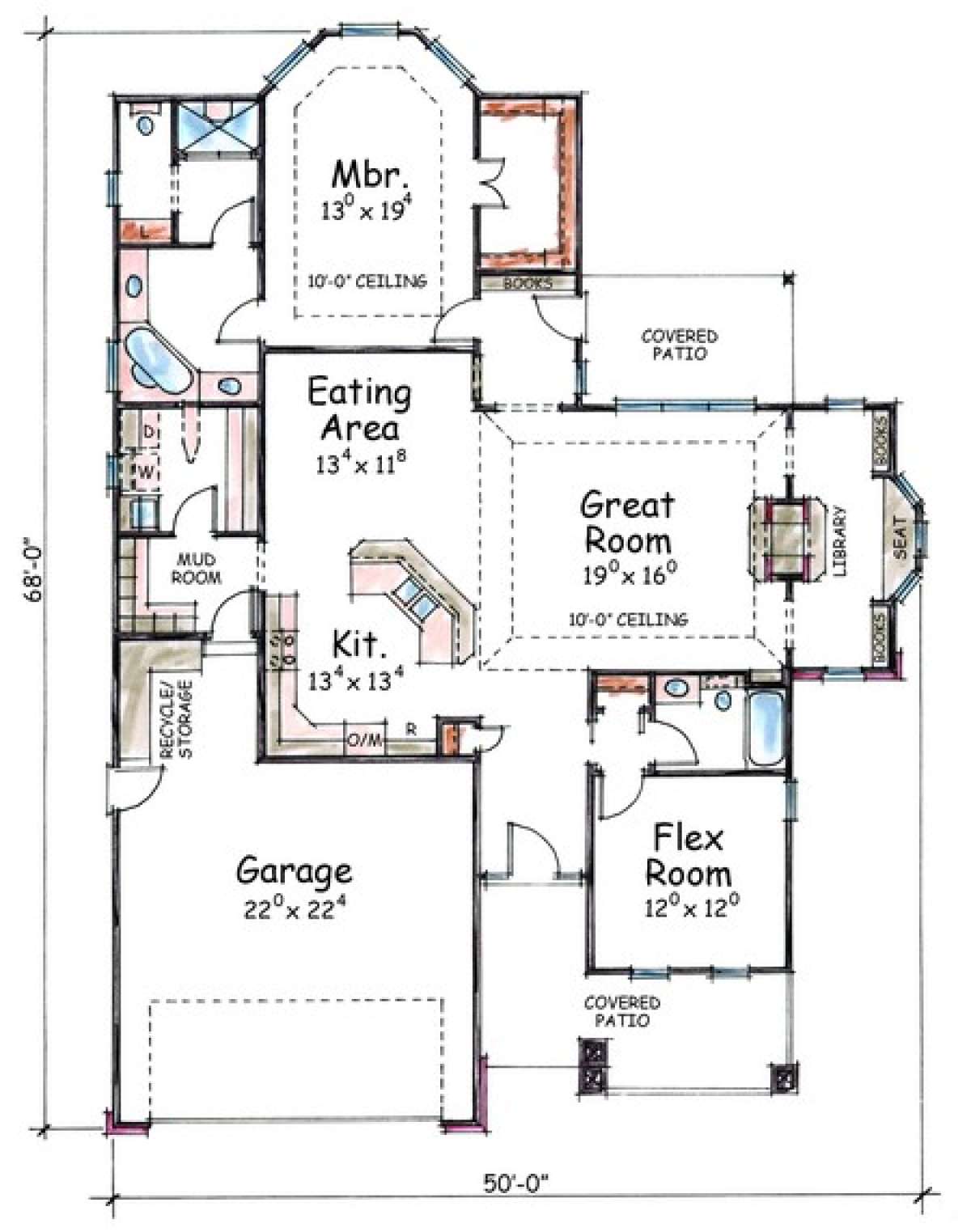 Floorplan 1 for House Plan #402-00711