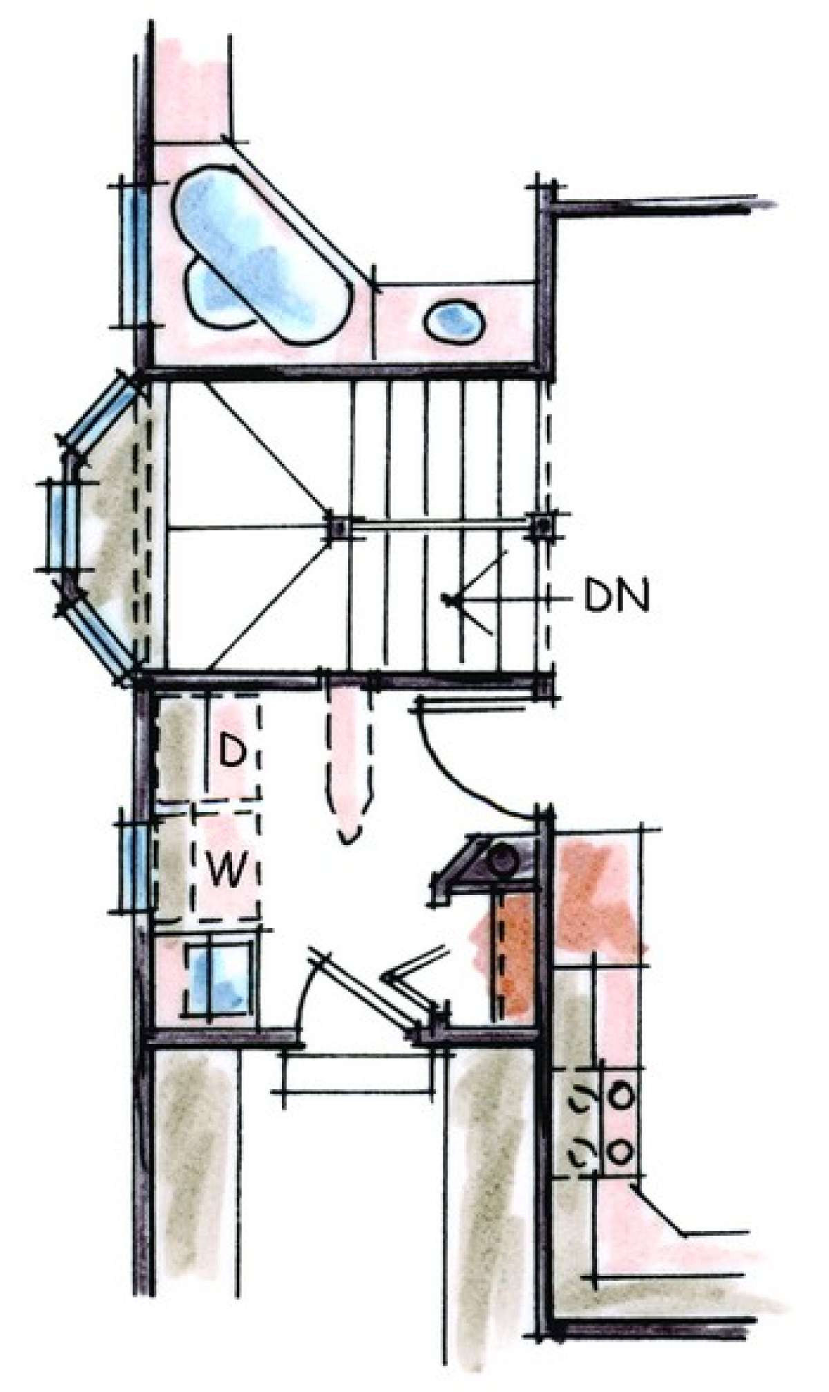 Optional Basement Floor Plan for House Plan #402-00711