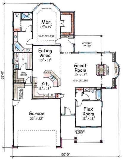 Floorplan 1 for House Plan #402-00712