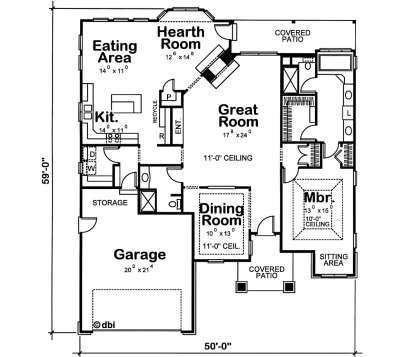 Main Floor  for House Plan #402-00715