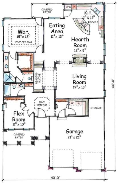 Floorplan 1 for House Plan #402-00716