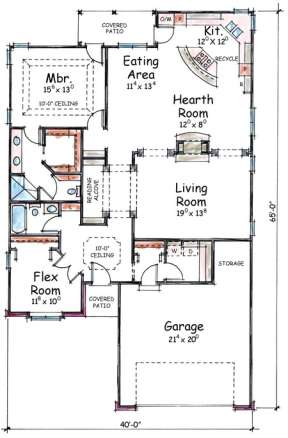 Floorplan 1 for House Plan #402-00717