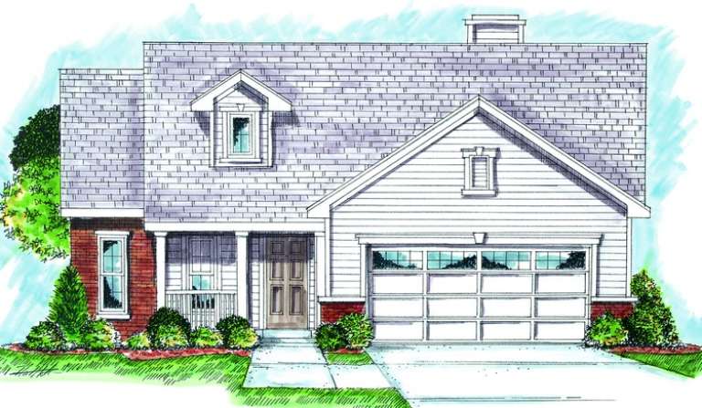 Ranch House Plan #402-00718 Elevation Photo