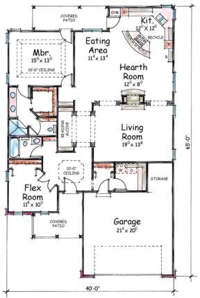 Floorplan 1 for House Plan #402-00718