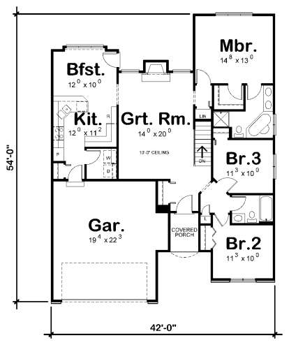 Main Floor for House Plan #402-00721