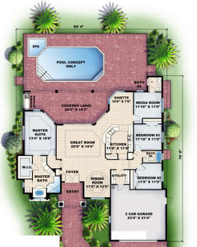 Floorplan 1 for House Plan #575-00006