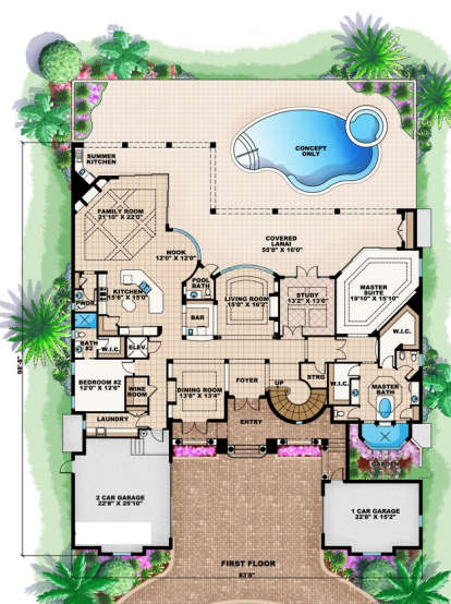 Floorplan 1 for House Plan #575-00008