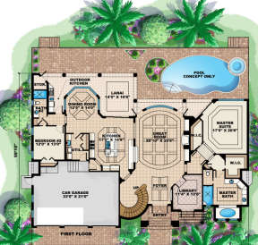 Floorplan 1 for House Plan #575-00009