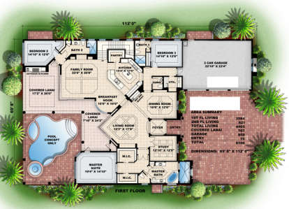 Floorplan 1 for House Plan #575-00010