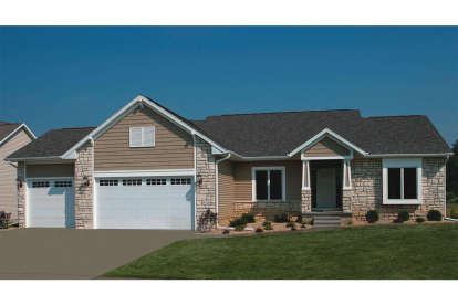 Traditional House Plan #402-00727 Elevation Photo
