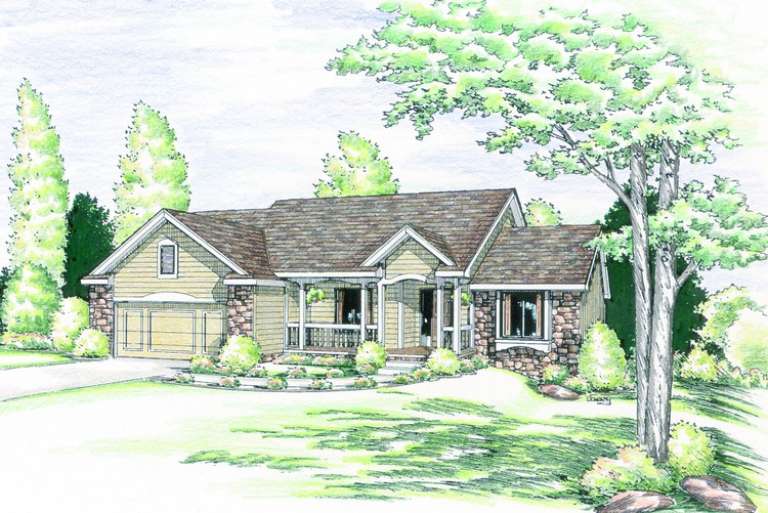 Traditional House Plan #402-00727 Elevation Photo