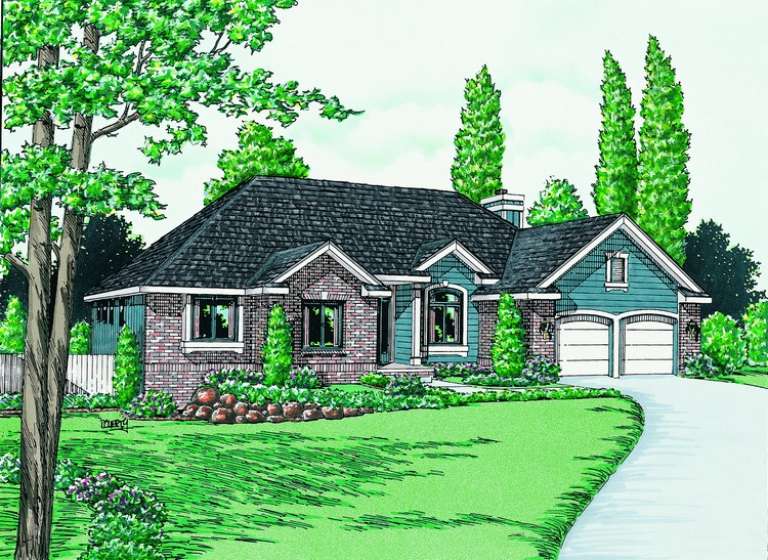 Traditional House Plan #402-00754 Elevation Photo