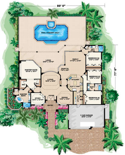 Floorplan1 for House Plan #575-00011