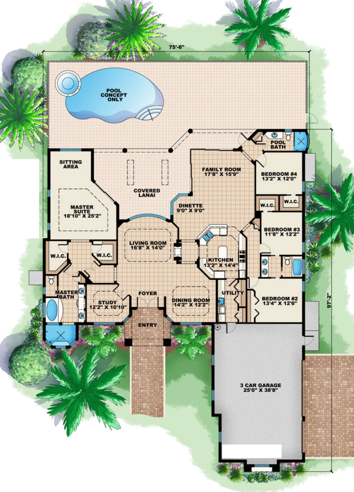 Floorplan 1 for House Plan #575-00012