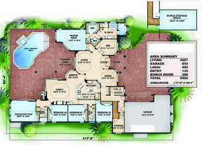 Floorplan 1 for House Plan #575-00013