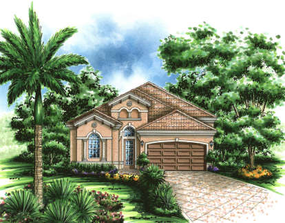 Mediterranean House Plan #575-00015 Elevation Photo