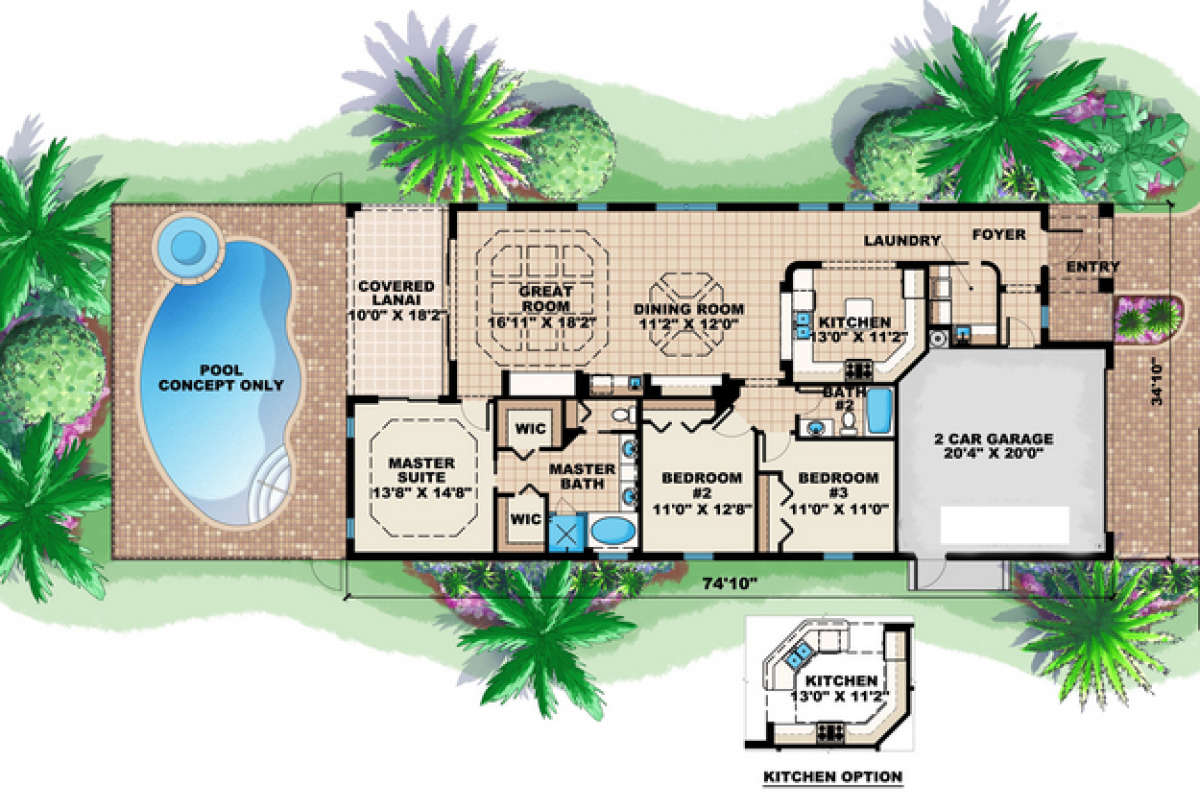 Floorplan 1 for House Plan #575-00016