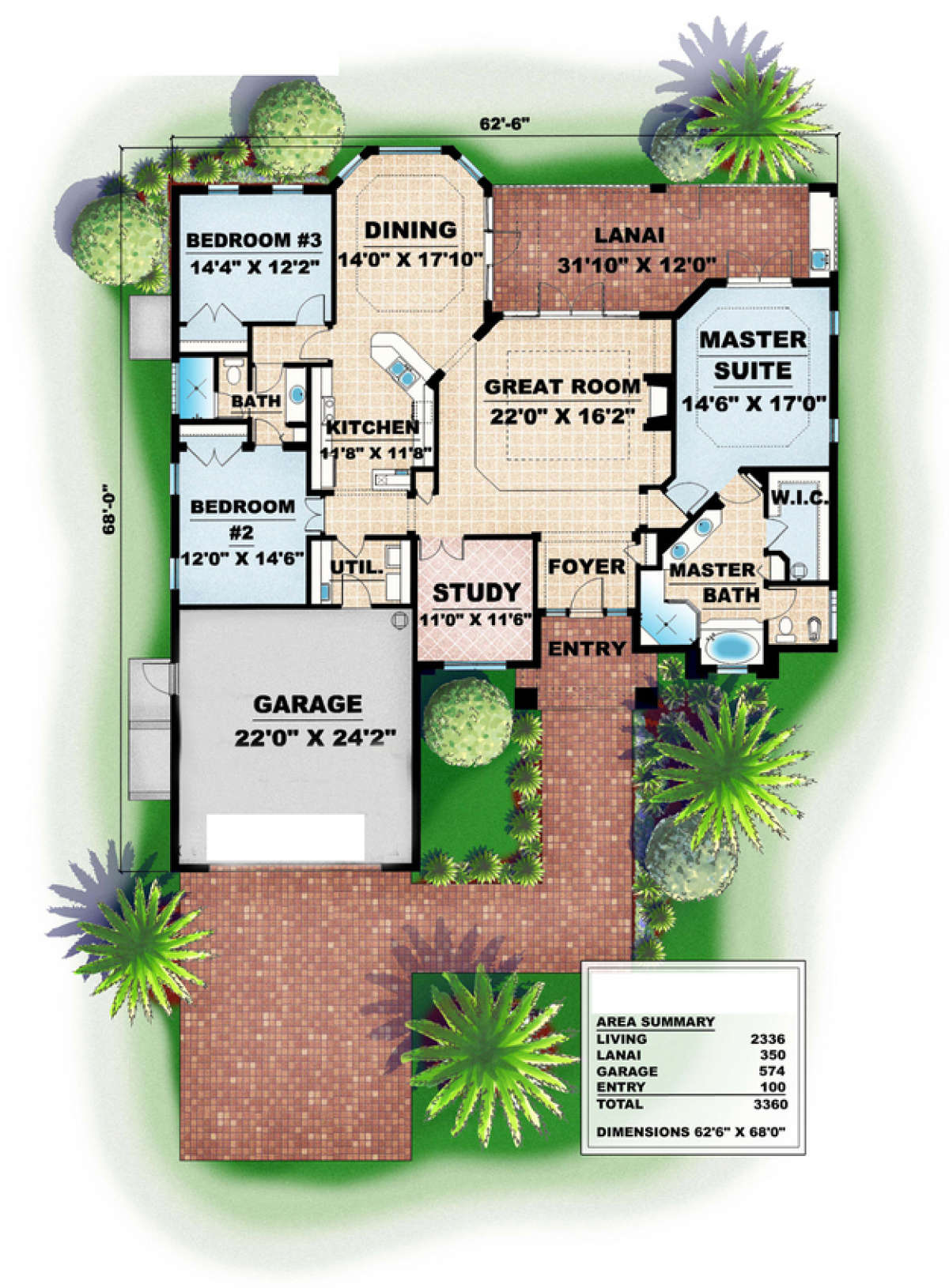 Floorplan 1 for House Plan #575-00017