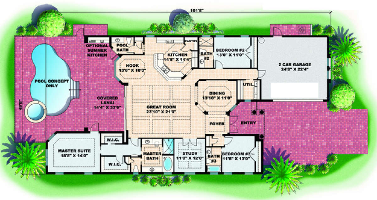 Floorplan 1 for House Plan #575-00018