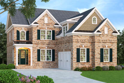 European House Plan #009-00030 Elevation Photo