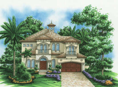 Mediterranean House Plan #575-00029 Elevation Photo