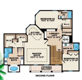 Floorplan 2 for House Plan #575-00030