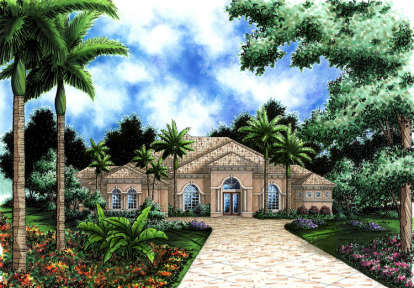 Mediterranean House Plan #575-00031 Elevation Photo