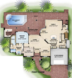 Floorplan 1 for House Plan #575-00032