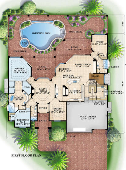 Floorplan 1 for House Plan #575-00033