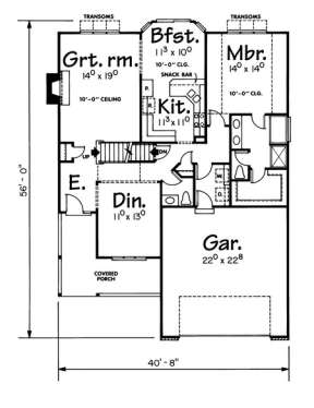 Floorplan 1 for House Plan #402-00793