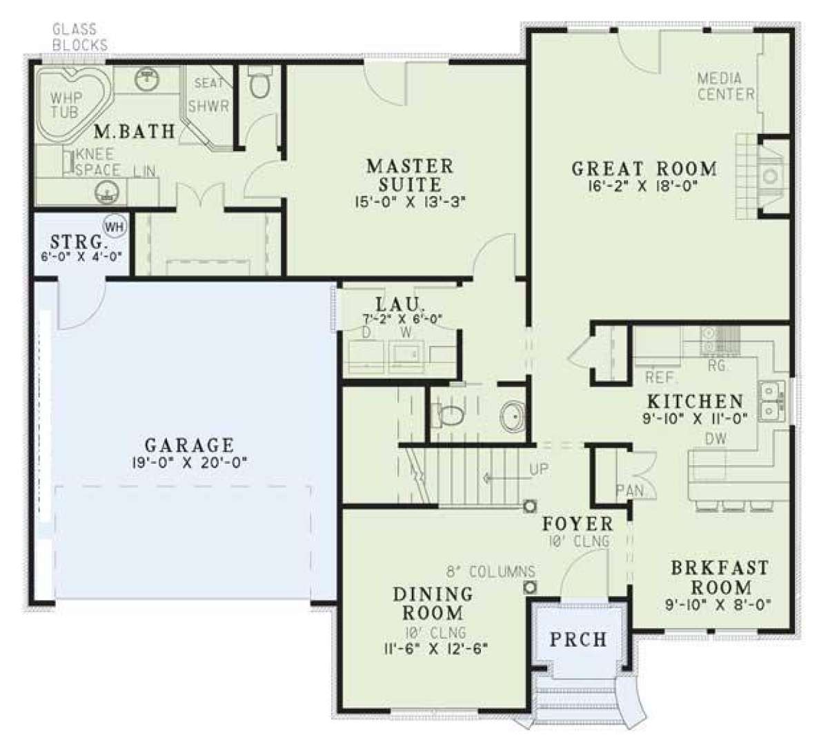 Floorplan 1 for House Plan #110-00207