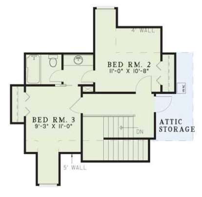 Floorplan 2 for House Plan #110-00207
