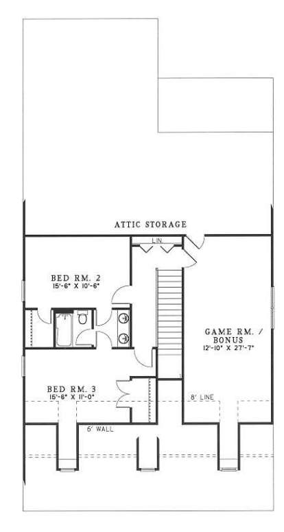 Second Floor for House Plan #110-00208