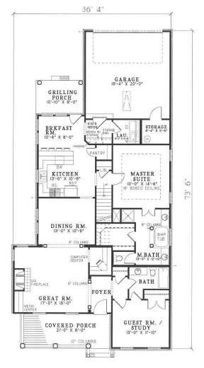 Floorplan 1 for House Plan #110-00210