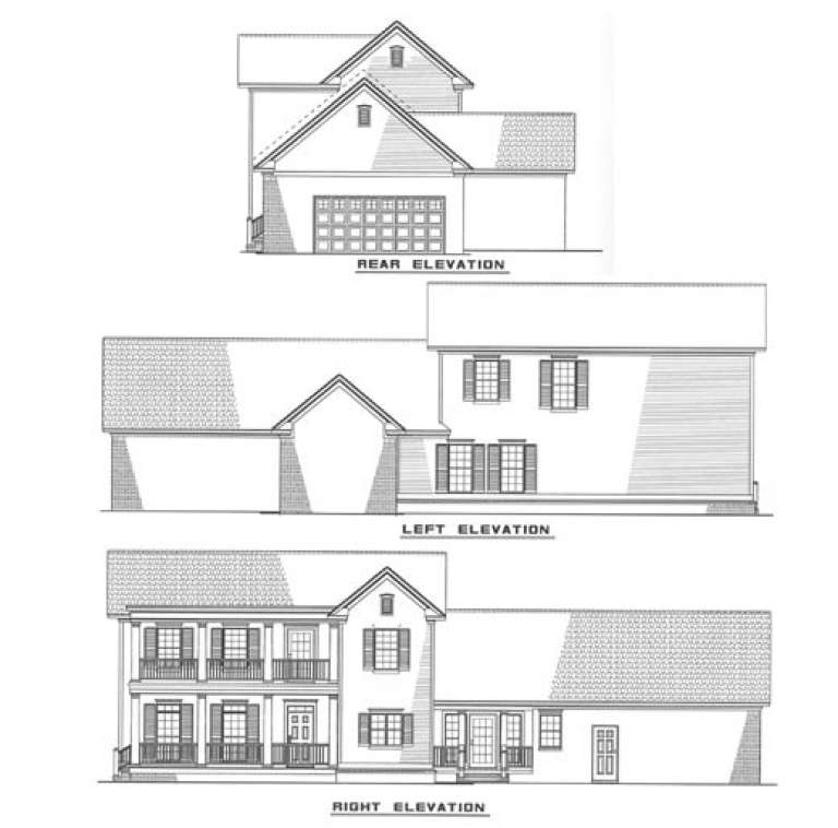 Southern House Plan #110-00211 Elevation Photo