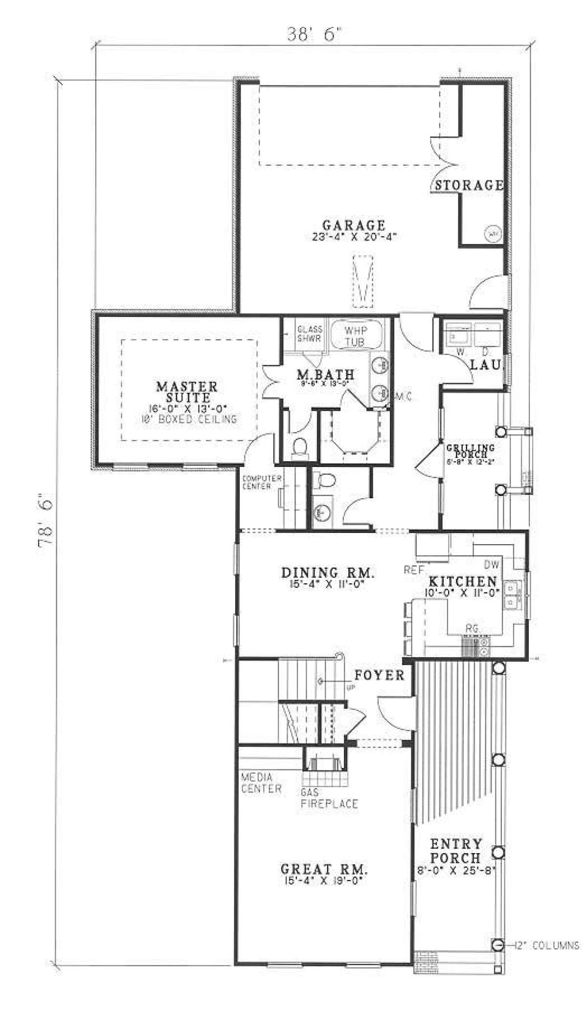 Floorplan 1 for House Plan #110-00211