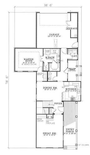 Floorplan 1 for House Plan #110-00211