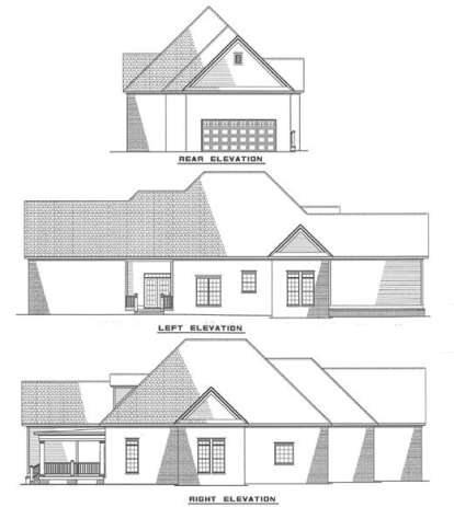 Southern House Plan #110-00215 Elevation Photo