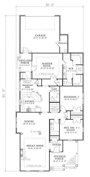 Floorplan 1 for House Plan #110-00215