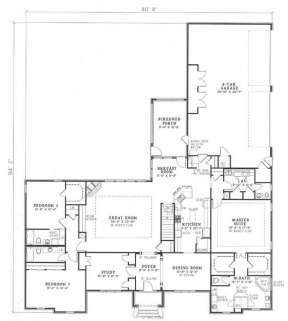 Floorplan 1 for House Plan #110-00216