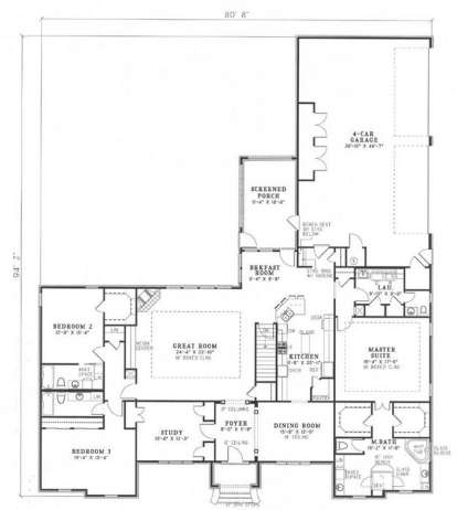 Floorplan 1 for House Plan #110-00216