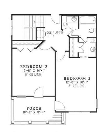Second Floor for House Plan #110-00217