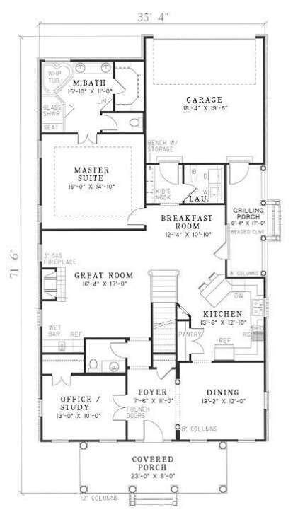 Main Floor  for House Plan #110-00219