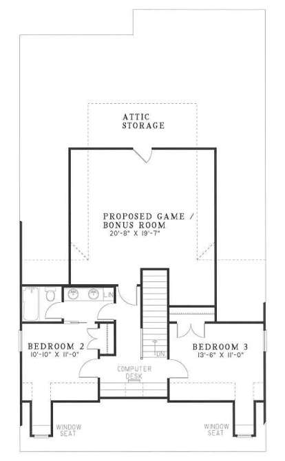 Second Floor for House Plan #110-00219