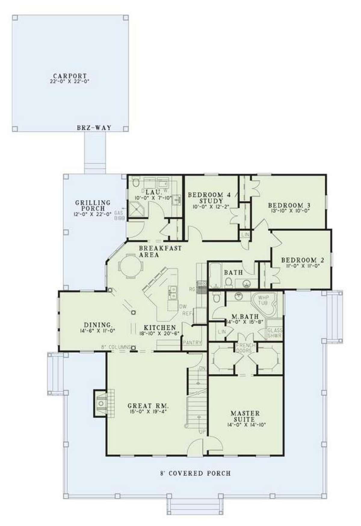 Main Floor for House Plan #110-00221