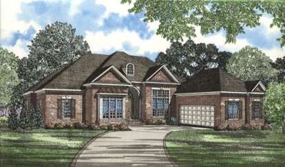 European House Plan #110-00223 Elevation Photo